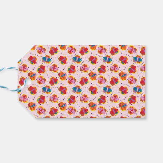 かわいい1960s-スタイル蝶ギフトラベル ギフトタグ (裏面横)