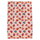 かわいい1960s-スタイル蝶抱き枕 ミディアムペーパーバッグ (裏面)