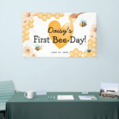 かわいい1st Bee-Day! 初めての誕生日 横断幕 (トレードショー)