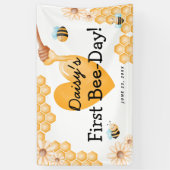 かわいい1st Bee-Day! 初めての誕生日 横断幕 (縦)