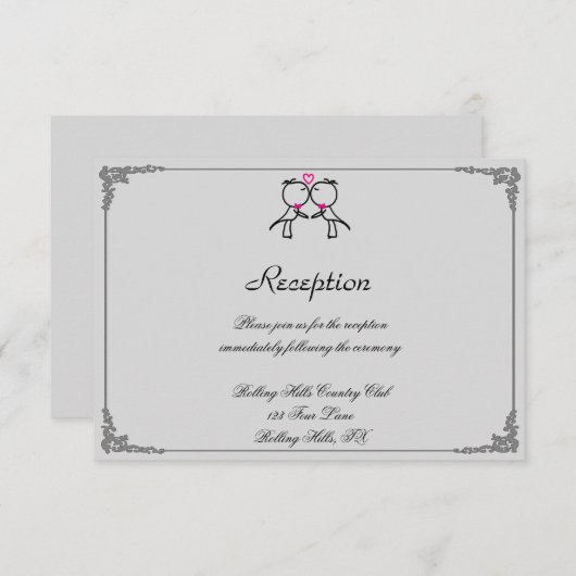 かわいい2つのグルメキスをするゲイウェディングレセプション 招待状 (正面/裏面)