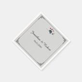 かわいい2つのグルームカートゥーンゲイ結婚ズナプキン スタンダードカクテルナプキン (角)