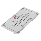 かわいい2つのグルームカートゥーンゲイ結婚式の日付を保存 マグネット (左側)