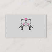 かわいい2つのグルームズキスをするゲイの結婚座席表 プレイスカード (裏面)