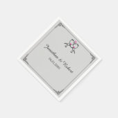 かわいい2つのグルームズキスをするゲイ結婚ズナプキン スタンダードカクテルナプキン (角)