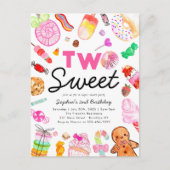 かわいい2つの甘いキャンディランドキッズキャンディランド誕生日 ポストカード (正面)
