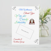 かわいい2つの驚きありがとうギフトカードホルダー カード (スタンド正面)