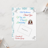 かわいい2つの驚きありがとうギフトカードホルダー カード (正面/裏面インサイチュ)