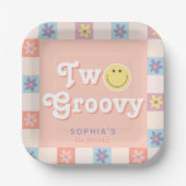 かわいい2グルーヴィボホ2歳の誕生日 ペーパープレート (正面)