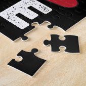 かわいい2ハートワンラブ誕生日バレンタインデー ジグソーパズル (側面)