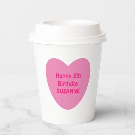 かわいい2フォトピンクのフレーム甘い白い子犬 紙コップ (裏面)