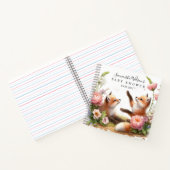 かわいい2ベビーキツネベビーシャワーゲストブック ノートブック (内部)