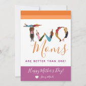 かわいい2人のママは1人よりいい母の日 シーズンカード (正面)