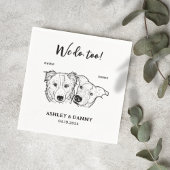 かわいい2匹の犬ペット私たちはカクテル結婚の スタンダードカクテルナプキン