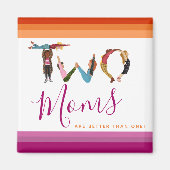 かわいい2匹は母の日より元気 マグネット (正面)