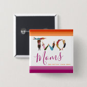 かわいい2匹は母の日より元気 缶バッジ (正面&裏面)