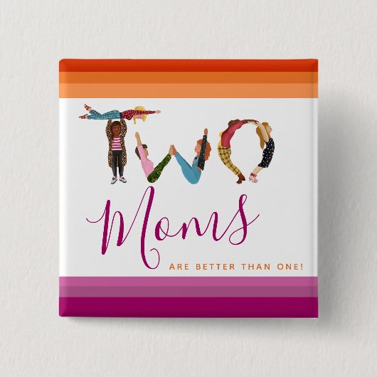 かわいい2匹は母の日より元気 缶バッジ (正面)