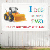 かわいい2回目のバースデーディガーをテーマにした 横断幕