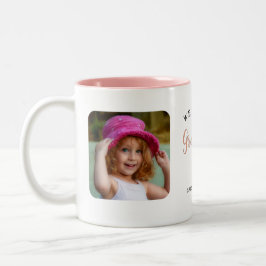 かわいい2枚おばあちゃんモダンキープサピンク ツートーンマグカップ