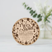 かわいい2歳の誕生日お菓子キッズ 招待状 (スタンド正面)