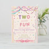 かわいい2歳の誕生日パーティー 招待状 (スタンド正面)