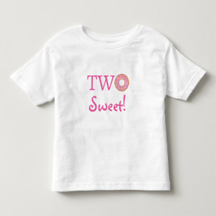 かわいい2歳の誕生日ピンクドーナツ トドラーTシャツ
