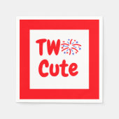 かわいい2歳の誕生日 スタンダードカクテルナプキン (正面)