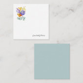 かわいい2羽の鳥 – 名前をカスタムする ノートカード (正面/裏面)