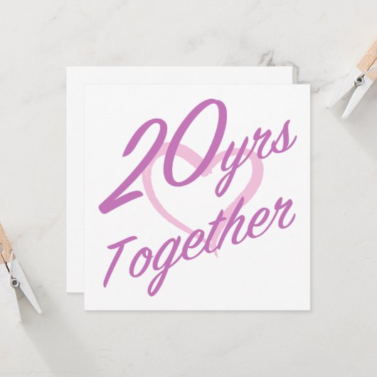 かわいい20周年 カード (正面/裏面インサイチュ)