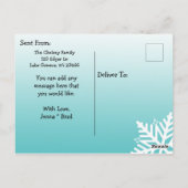 かわいい2020フクロウお洒落ズのミニカレンダー ポストカード (裏面)