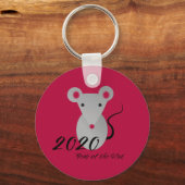 かわいい2020年ねずみの年 キーホルダー (正面)