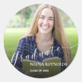 かわいい2023年度卒業写真 卒業おめでとうございます , ラウンドシール (正面)