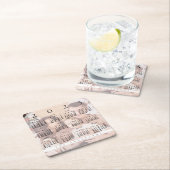 かわいい2024カレンダファミリーフォトファミリー名 スクエアペーパーコースター (インサイチュ)