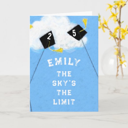 かわいい2024年の卒業 カード (黄色い花)