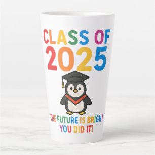 かわいい2025ペンギン卒業 カフェラテマグ