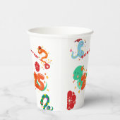 かわいい2025マンガースネーク中国の〔占星術の〕十二宮図新年 紙コップ (右)