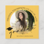 かわいい2025卒業写真パーティーミニ発表 エンクロージャーカード (正面)