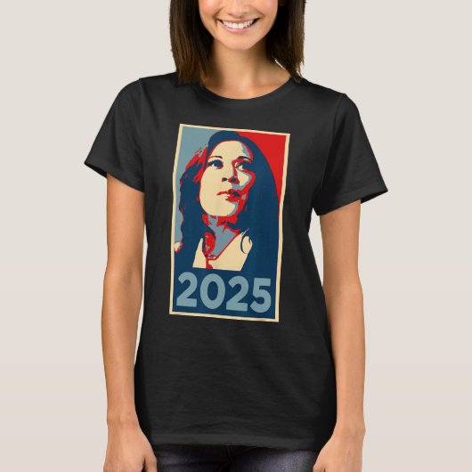 かわいい2025年カマラハリス小浜ポスター Tシャツ (正面)
