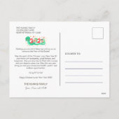 かわいい2025漫画中国ののヘビ新年 シーズンポストカード (裏面)