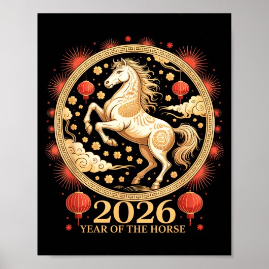 かわいい2026年午年生まれの干支ガールズチャーム ポスター (正面)