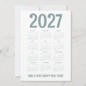 かわいい2027年カレンダーの写真 クリスマスの12日間 シーズンカード (裏面)