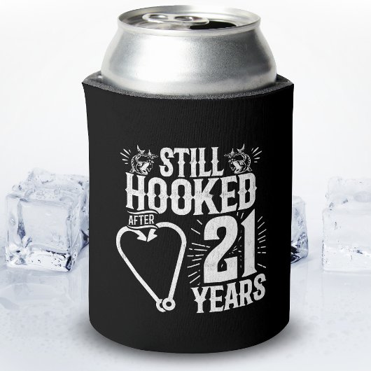 かわいい21周年記念結婚したカップル21年 缶クーラー