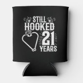 かわいい21周年記念結婚したカップル21年 缶クーラー (正面)