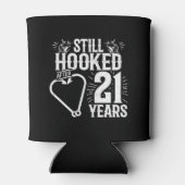 かわいい21周年記念結婚したカップル21年 缶クーラー (裏面)