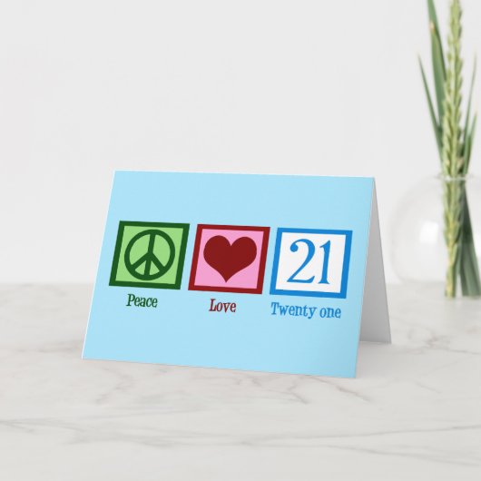 かわいい21歳の誕生日 カード (正面)