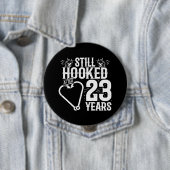 かわいい23周年記念結婚したカップル23年 缶バッジ (インサイチュ)