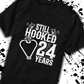 かわいい24周年記念結婚したカップル24年 Tシャツ