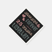 かわいい25結婚周年 スタンダードカクテルナプキン (角)