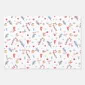 かわいい3つの名前、クリスマスパターン19x29 ラッピングペーパーシート (正面3)