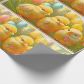 かわいい3イースターチキンコレクション ラッピングペーパー (角)